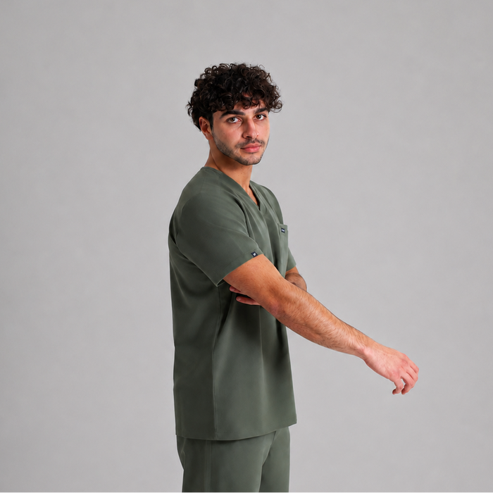 SHIFTMASTER™ Scrub Top - Moss Green