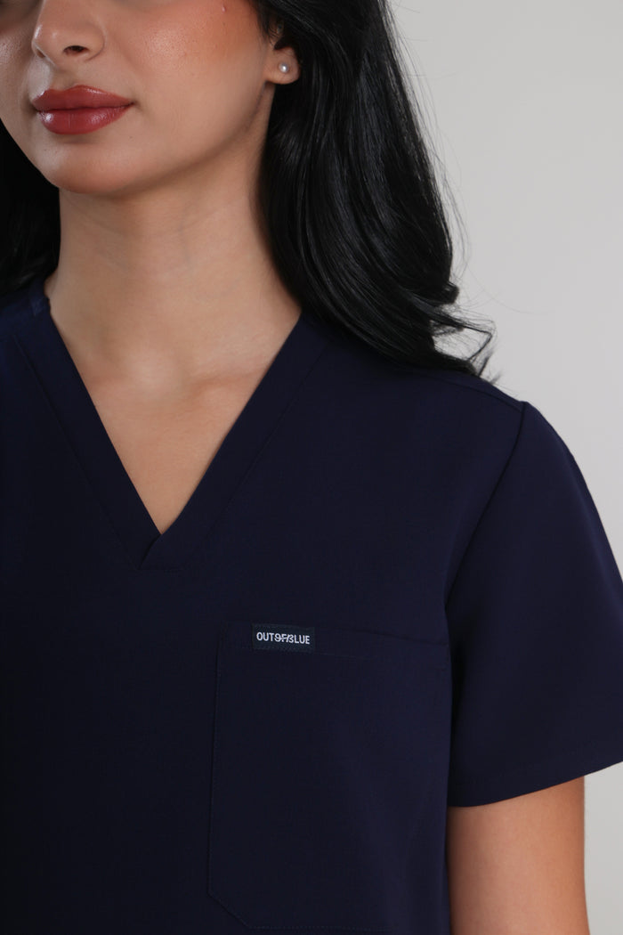 SHIFTMASTER™ Scrub Top - Onyx Navy