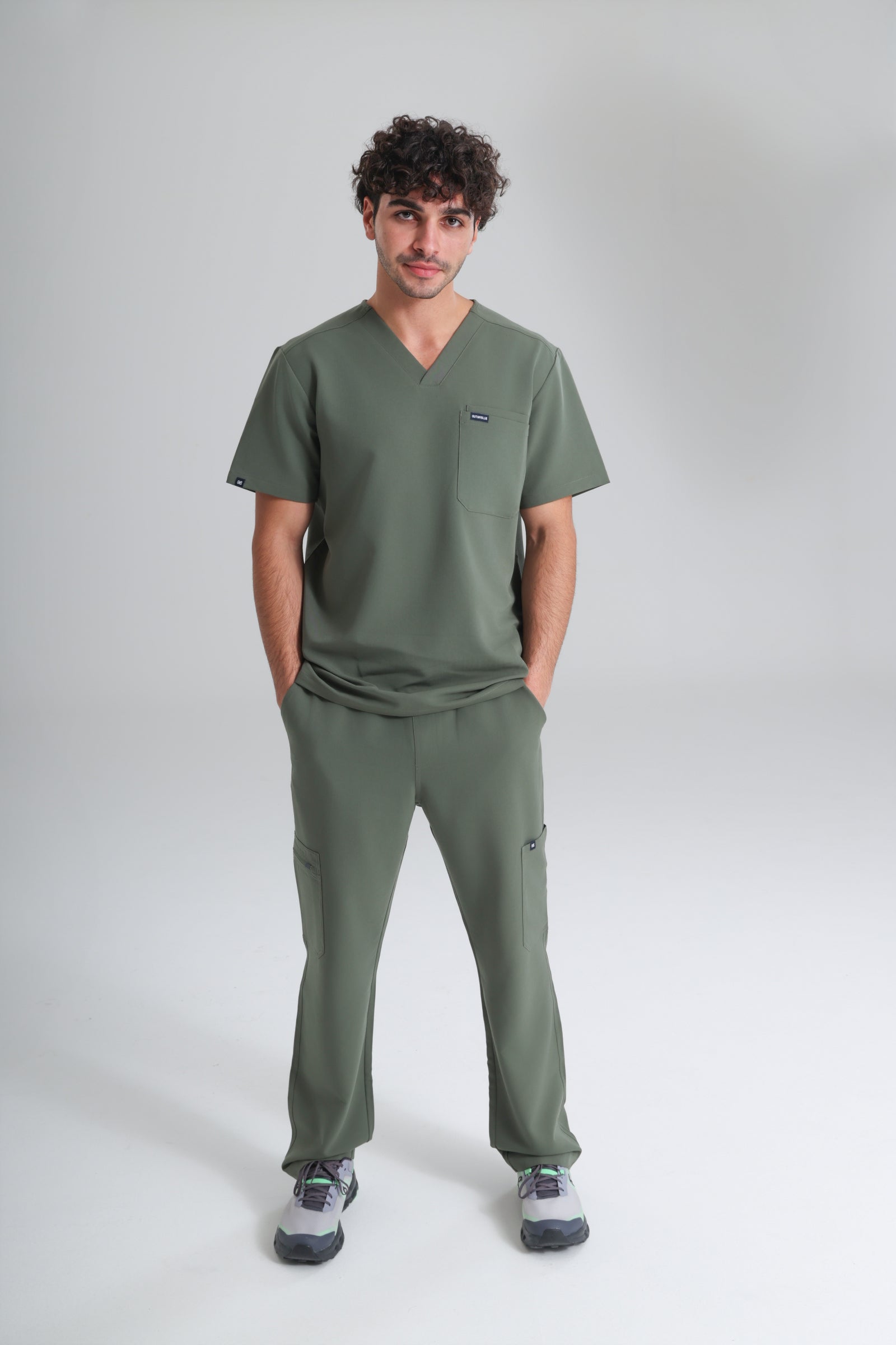 SHIFTMASTER™ Scrub Top - Moss Green