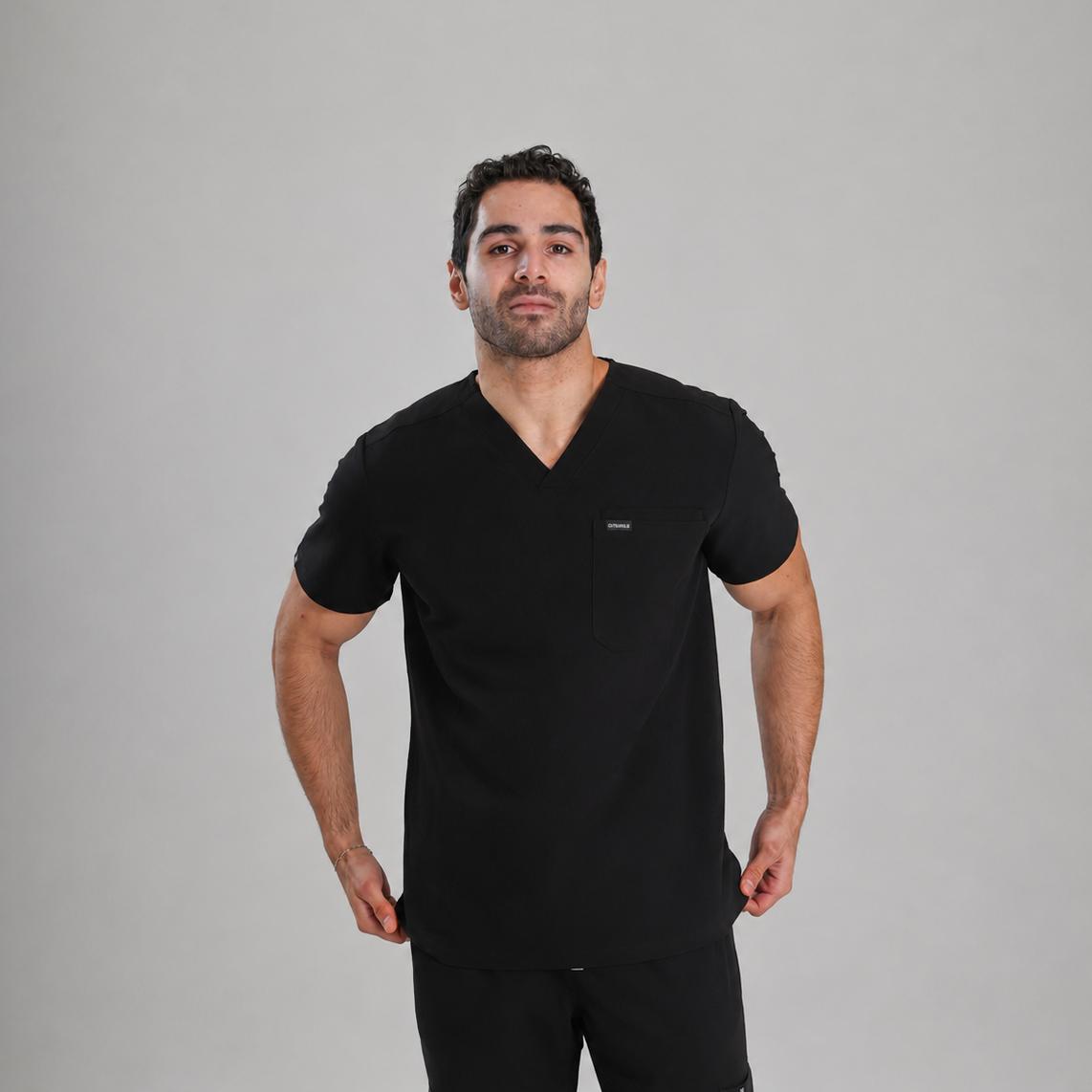 SHIFTMASTER™ Scrub Top - Onyx Black