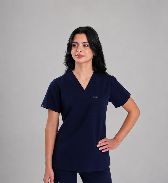 SHIFTMASTER™ Scrub Top - Onyx Navy